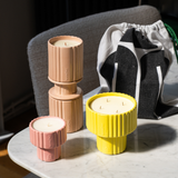 Podium Large Lemon Yellow Candle SIMONE