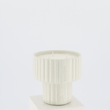 The Podium Medium candle 200g White Greige Frida