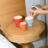 Bougie Podium Small Orange Corail JEANNE